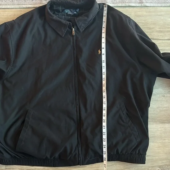 Vintage 90s Polo Ralph Lauren Black Jacket sz XXL (unisex style)
